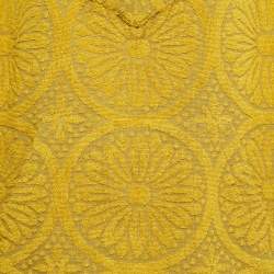 Pre Owned Zimmermann Yellow Jacquard Terry Junie Mini Dress XL