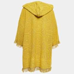 Pre Owned Zimmermann Yellow Jacquard Terry Junie Mini Dress XL