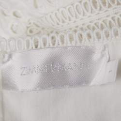 Zimmermann White Embroidered Cotton Shoulder Strap Cami Top M