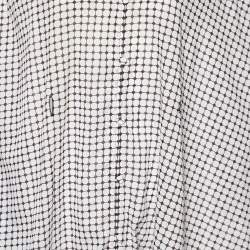 Pre Owned Zimmermann Monochrome Checked Cotton Kaftan Dress M