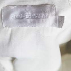 Pre Owned Zimmermann Ivory Linen & Lace Paneled Midi Dress S