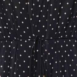 Zimmermann Black Polka Dot Crepe Lace Trim Jumpsuit S