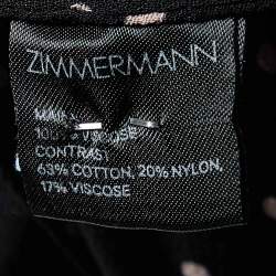 Zimmermann Black Polka Dot Crepe Lace Trim Jumpsuit S