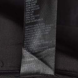 Pre Owned Zimmermann Black Silk Trim Gabardine Slouchy Trousers M