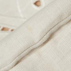 Zimmermann White Embroidered Linen Wide Legs Pants M