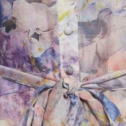 مملوكة مسبقًا Zimmermann Blue Floral Print Cotton Rhythmic Lantern Dress M