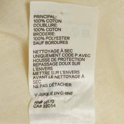 Pre Owned Zimmermann Cream Cotton Floral Print Patched Midi Dress S