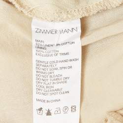 Zimmermann Multicolor Floral Print Linen Blend Shorts L