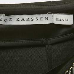 Pre Owned Zoe Karssen Black/Silver Embellished Jersey Mini Skirt S