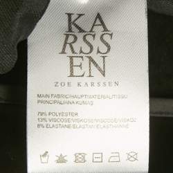 Pre Owned Zoe Karssen Black/Silver Embellished Jersey Mini Skirt S