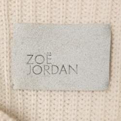 Zoe Jordan Cream Cashmere & Wool Knit Cold Shoulder Sweater S/M