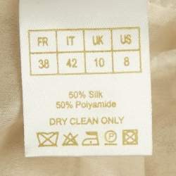 Pre Owned Zuhair Murad Cream Embellished Silk Blend Open Front Jacket M