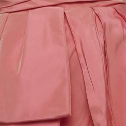 Pre Owned تنورة زهير مراد ساتان وردية بفيونكة صغيرة المقاس - سمول