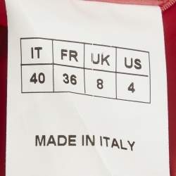 Pre Owned تنورة زهير مراد ساتان وردية بفيونكة صغيرة المقاس - سمول