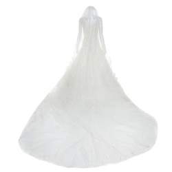 Pre Owned Zuhair Murad Mariage White Embroidered Embellished Tulle Wedding Gown M