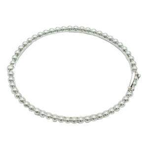 Pre Owned Van Cleef & Arpels Perlee Pearls White Gold Bracelet Size M