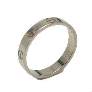 Cartier Love White Gold Narrow Ring Size 53 