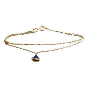 Pre Owned Bvlgari Divas Dream Lapis Lazuli Rose Gold Bracelet