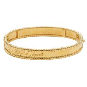 Van Cleef & Arpels Yellow Gold Purlee Signature Bracelet Small Size