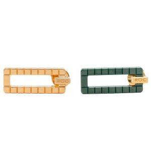 Chopard Rose Gold & Green Ceramic Ice Cube Rihanna Limited Edition Earrings