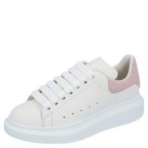 Alexander McQueen White/Pink Oversized Sneakers Size EU 35