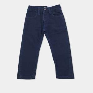 Pre Owned Boss By Hugo Boss Kids Navy Blue Denim Slim Fit Jeans 2 Yrs Waist 18"