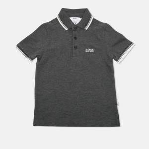 Pre Owned Boss By Hugo Boss Kids Grey Cotton Polo T-Shirt 5 Yrs