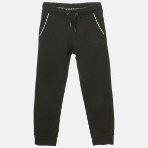 Boss by Hugo Boss Kids Black Cotton Knit Drawstring Joggers 6 Years
