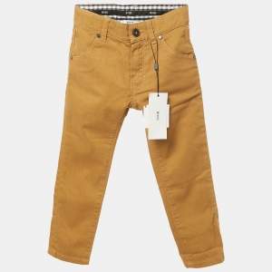Pre Owned Boss By Hugo Boss Kids Camel Brown Denim Slim Fit Jeans 3 Yrs 18"