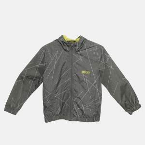 مملوكة مسبقًا Hugo Hugo Boss Grey Printed Nylon Zip-Up Jacket 8Yrs