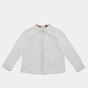 Pre Owned Burberry Children White Cotton Shirt 8 Yrs
