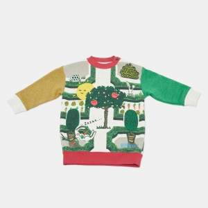 Pre Owned Burberry Kids Multicolor Printed Cotton Sweatshirt 12M
