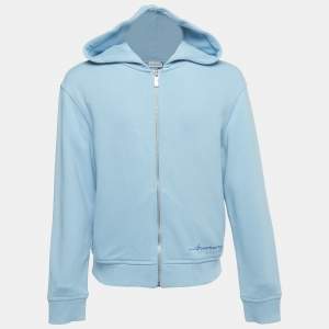 Pre Owned Burberry Kids Blue Cotton Zip-Up Hoodie 12Yrs