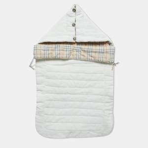 Burberry Children Iggy Checks Cotton Quilted Baby Nest 6-9 M