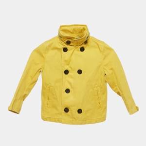 Burberry Children Yellow Cotton Button-Up Jacket 4 Yrs 