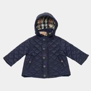 مملوكة مسبقًا Burberry Children Navy Blue Nylon Quilted Jacket 9M