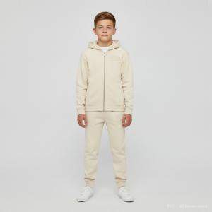 مملوكة مسبقًا Burberry Kids Beige Cotton Knit Hoodie and Sweatpants Set 12 Yrs 