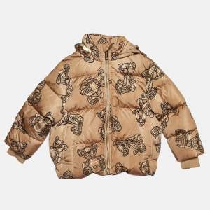 Burberry Kids Brown Thomas Bear Print Puffer Jacket 3 Yrs