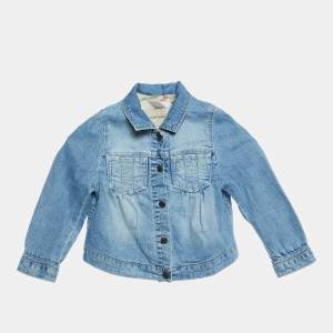 Burberry Kids Blue Washed Denim Full Sleeve Top 3 Yrs