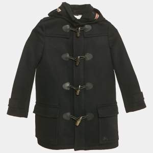 Burberry Children Navy Blue Wool Felt Duffle Coat 14 Yrs