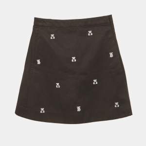 Pre Owned Burberry Kids Navy Blue Gabardine Wrap Mini Tennis Skirt 10Yrs