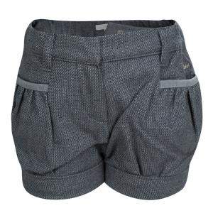 Chloe Grey Textured Cotton Shorts 18 Months