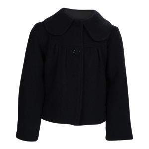 Dior Black Textured Wool Coat 6 Yrs