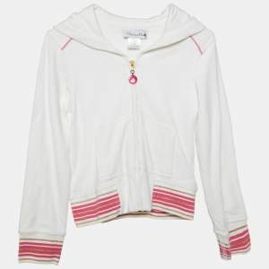 Christian Dior Kid Terry Cotton Zip-Up Hooded Track Jacket 12 Yrs