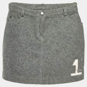 Dior Kids Grey Wool Mini Skirt 6 Yrs