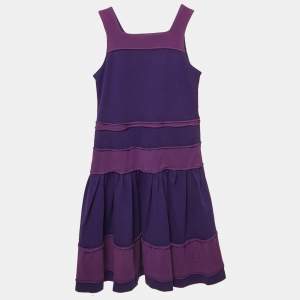 Christian Dior Kids Purple Jersey Tired Dress 8 Yrs 