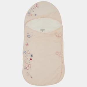 Baby Dior Light Pink Embroidered Cotton Sleeping Bag