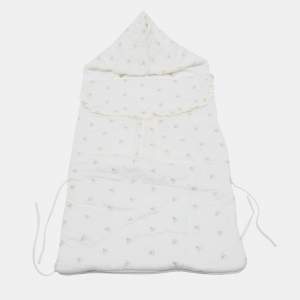 Pre Owned Baby Dior Off White Cotton Embroidered Sleeping Bag