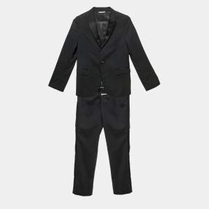 Dolce & Gabbana Kids Black Wool Pants Suit 9-10 Yrs