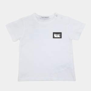 Dolce & Gabbana White Jersey Logo T Shirt 6-9 Month
